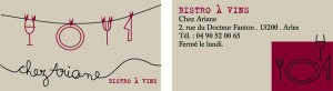 Lire la suite à propos de l’article Bar à vin à Arles: Chez Ariane.