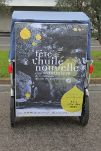 Read more about the article Publicité mobile et écologique sur Arles: les Mouliniers de la vallée des baux ont choisit Taco and Co